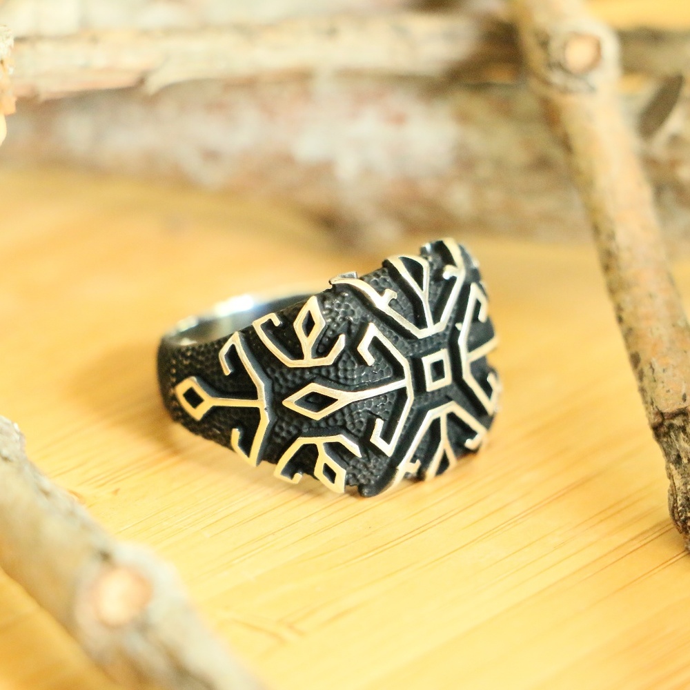 925Sterling Silver Viking Men's Rings Size 10 - Picture 6 of 8